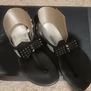 Michael Kors Black Studded Bow Sandals